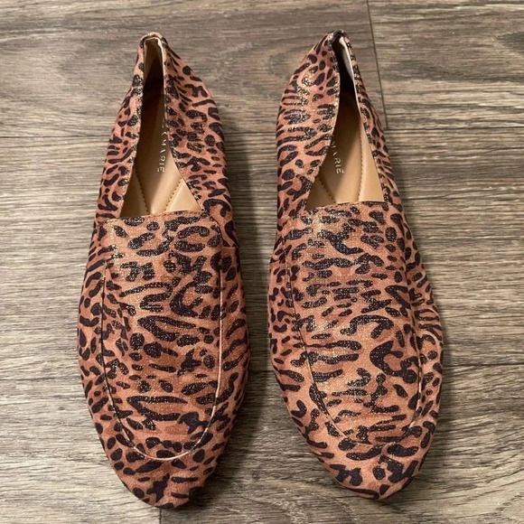 Alex Marie metallic leopard print loafers - Picture 1 of 10